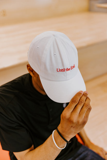 White "Until The End" Hat